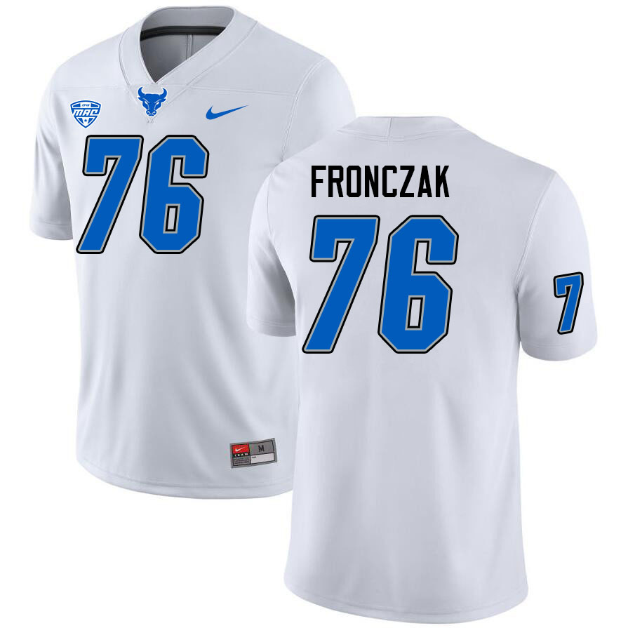 Buffalo Bulls #76 Nicholas Fronczak College Football Jerseys Stitched Sale-White